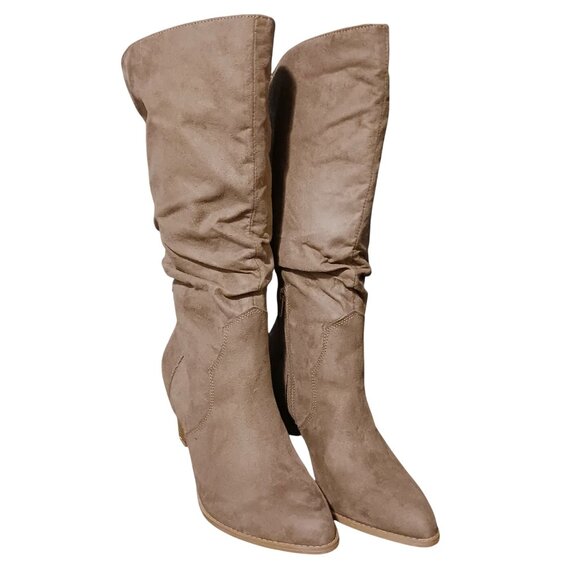 NEW Style & Co. Womens Arlenee Slouchy Mid-Calf Western Boots Taupe, Size 8 - Picture 4 of 14